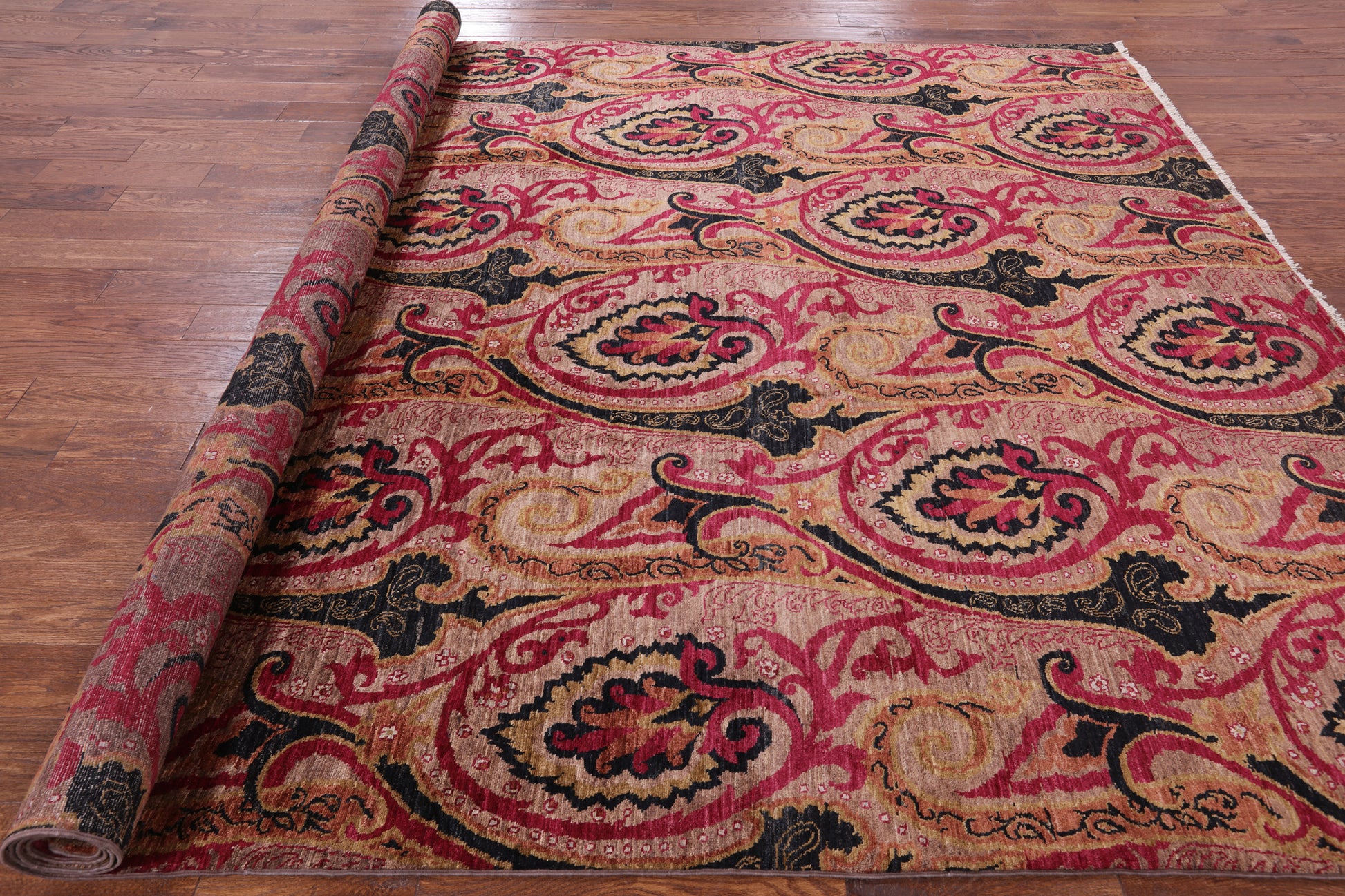 William Morris Handmade Wool Rug - 8' 11" X 12' 0" - Golden Nile