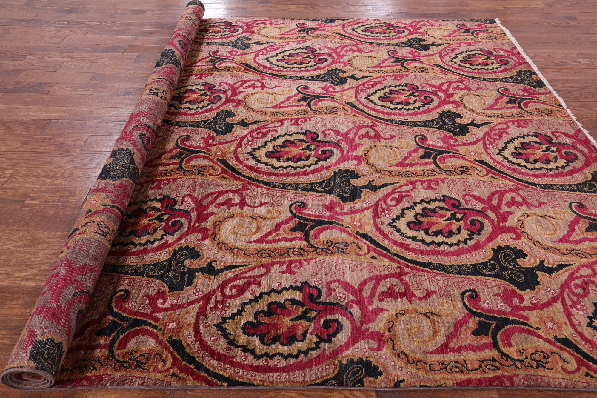 William Morris Handmade Wool Rug - 8' 11" X 12' 0" - Golden Nile