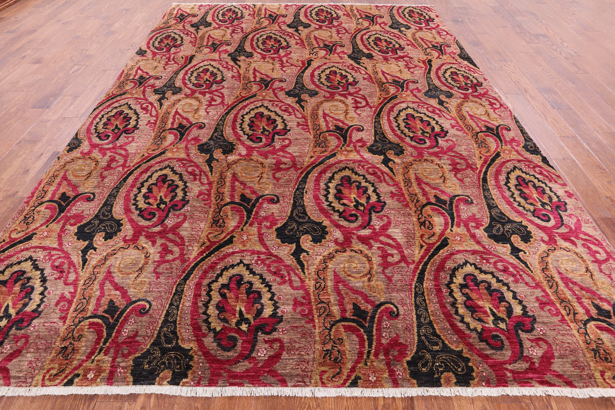 William Morris Handmade Wool Rug - 8' 11" X 12' 0" - Golden Nile