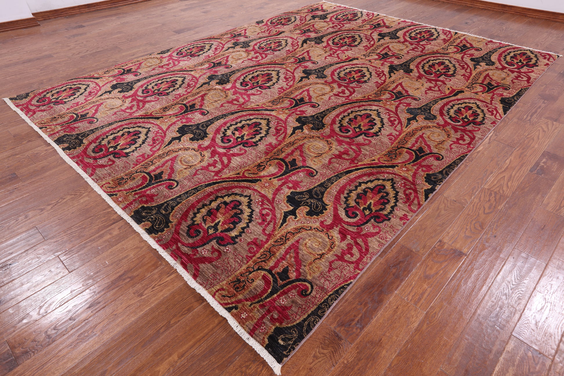 William Morris Handmade Wool Rug - 8' 11" X 12' 0" - Golden Nile