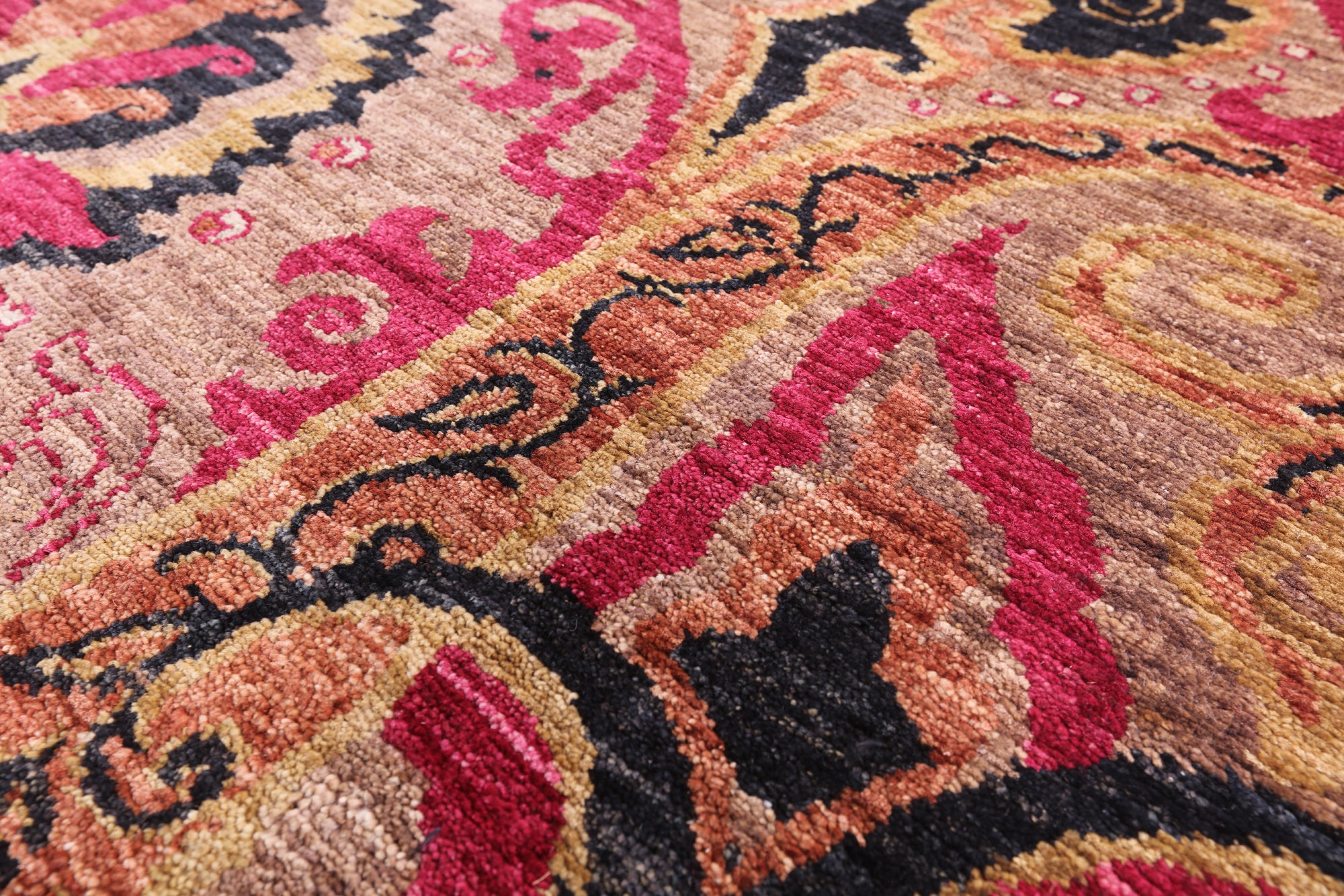 William Morris Handmade Wool Rug - 8' 11" X 12' 0" - Golden Nile