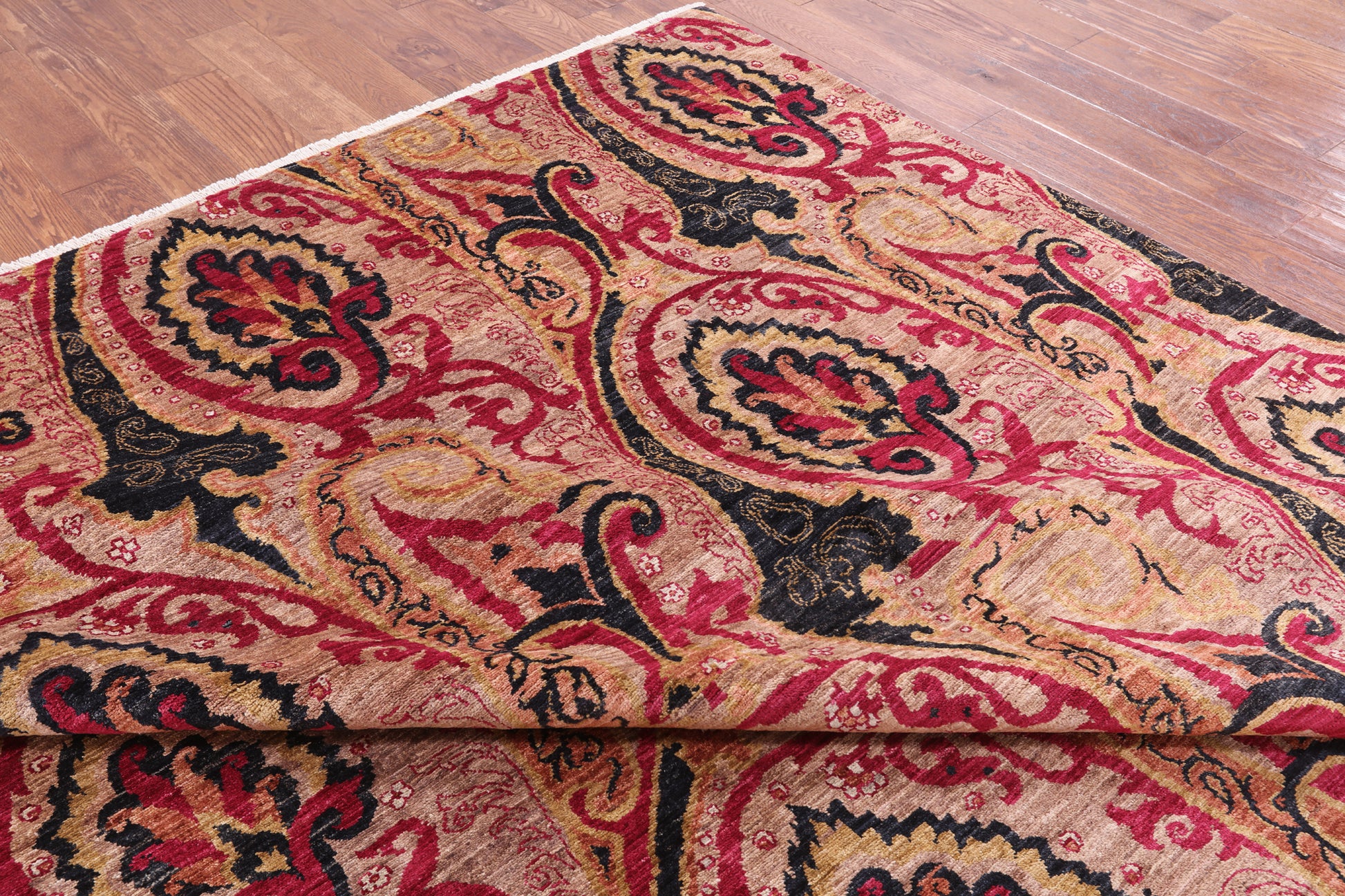 William Morris Handmade Wool Rug - 8' 11" X 12' 0" - Golden Nile