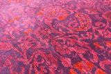 Purple William Morris Hand Knotted Wool Area Rug - 8' 10" X 11' 10" - Golden Nile