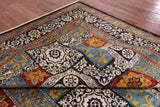 Black William Morris Handmade Wool Area Rug - 9' 2" X 12' 1" - Golden Nile