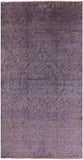 Purple William Morris Handmade Wool Rug - 8' 0" X 16' 0" - Golden Nile