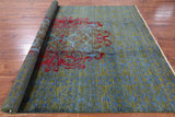 William Morris Hand Knotted Wool Area Rug - 7' 11" X 9' 8" - Golden Nile