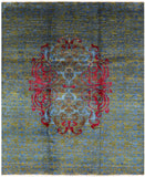 William Morris Hand Knotted Wool Area Rug - 7' 11" X 9' 8" - Golden Nile