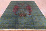 William Morris Hand Knotted Wool Area Rug - 7' 11" X 9' 8" - Golden Nile