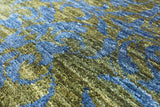 William Morris Hand Knotted Wool Area Rug - 7' 11" X 9' 8" - Golden Nile