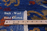Blue William Morris Handmade Wool Rug - 8' 2" X 10' 2" - Golden Nile