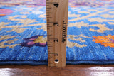 Blue William Morris Handmade Wool Rug - 8' 2" X 10' 2" - Golden Nile