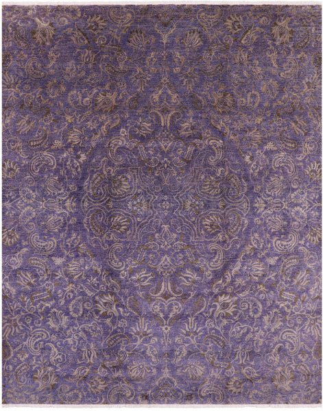 William Morris Hand Knotted Wool Rug - 8' 0" X 10' 2" - Golden Nile