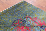 Green Wiiliam Morris Hand Knotted Wool Area Rug - 7' 9" X 9' 6" - Golden Nile