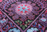 Black William Morris Hand Knotted Wool Area Rug - 8' 2" X 10' 3" - Golden Nile