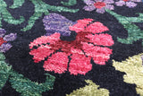 Black William Morris Hand Knotted Wool Area Rug - 8' 2" X 10' 0" - Golden Nile