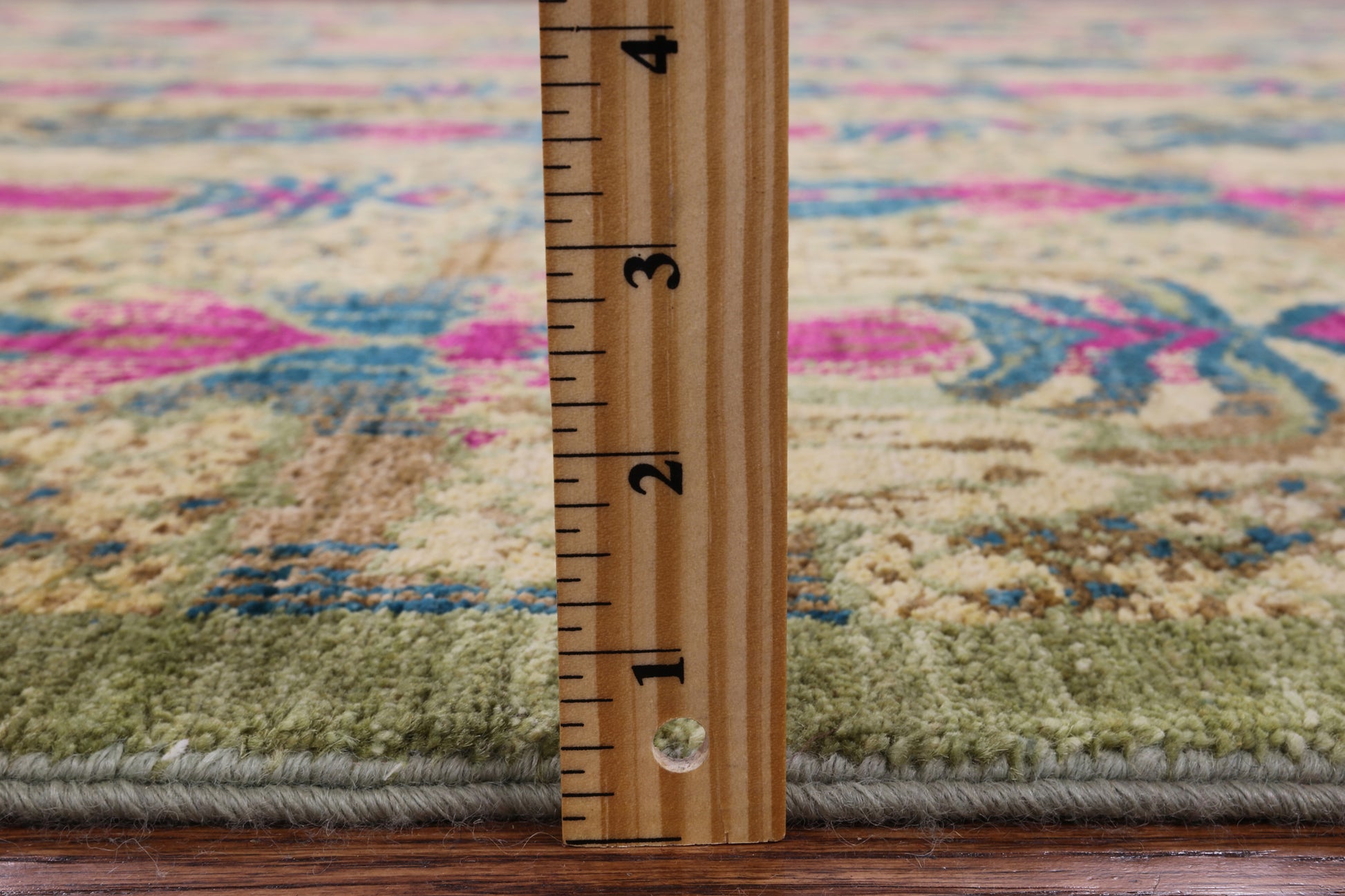 Green William Morris Hand Knotted Wool Area Rug - 8' 0" X 10' 0" - Golden Nile