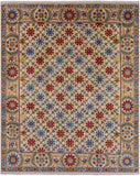 Ivory William Morris Handmade Wool Rug - 8' 1" X 10' 0" - Golden Nile