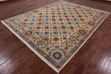 Ivory William Morris Handmade Wool Rug - 8' 1" X 10' 0" - Golden Nile