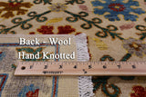Ivory William Morris Handmade Wool Rug - 8' 1" X 10' 0" - Golden Nile