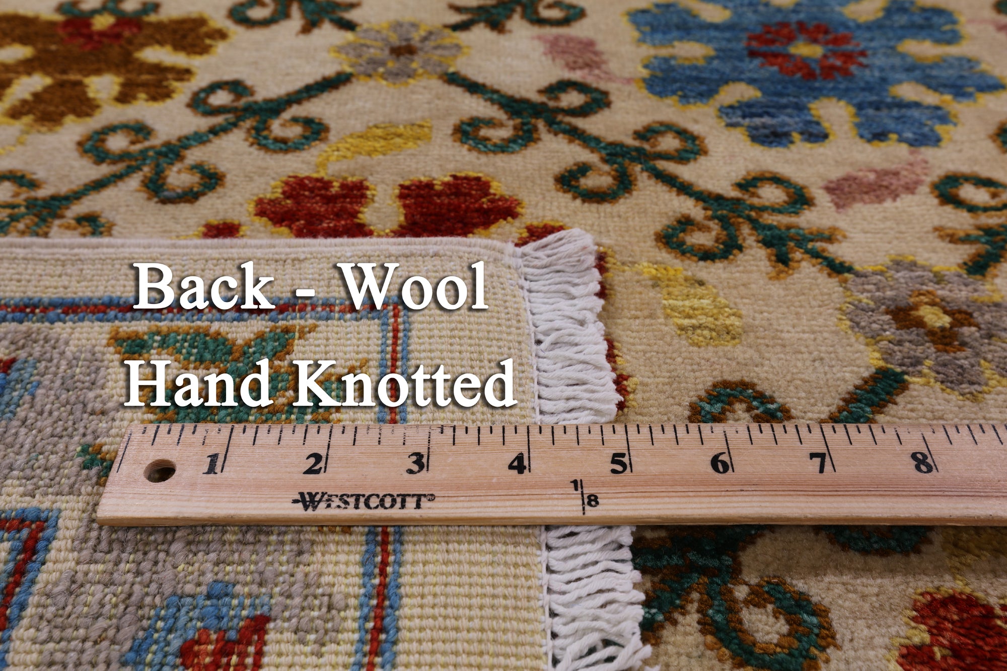 Ivory William Morris Handmade Wool Rug - 8' 1" X 10' 0" - Golden Nile