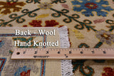 Ivory William Morris Handmade Wool Rug - 8' 1" X 10' 0" - Golden Nile