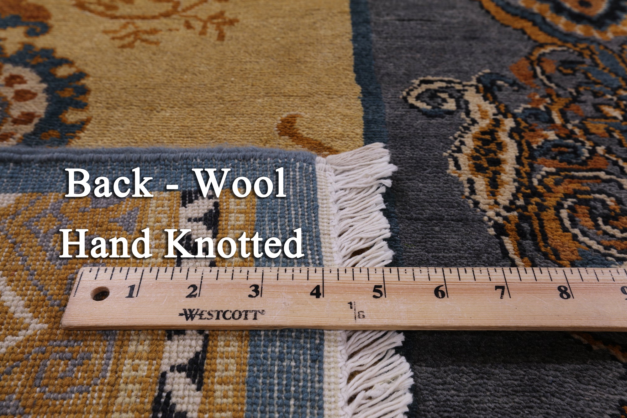 William Morris Hand Knotted Wool Rug - 8' 1" X 9' 11" - Golden Nile