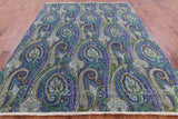 William Morris Handmade Wool Rug - 8' 0" X 10' 2" - Golden Nile