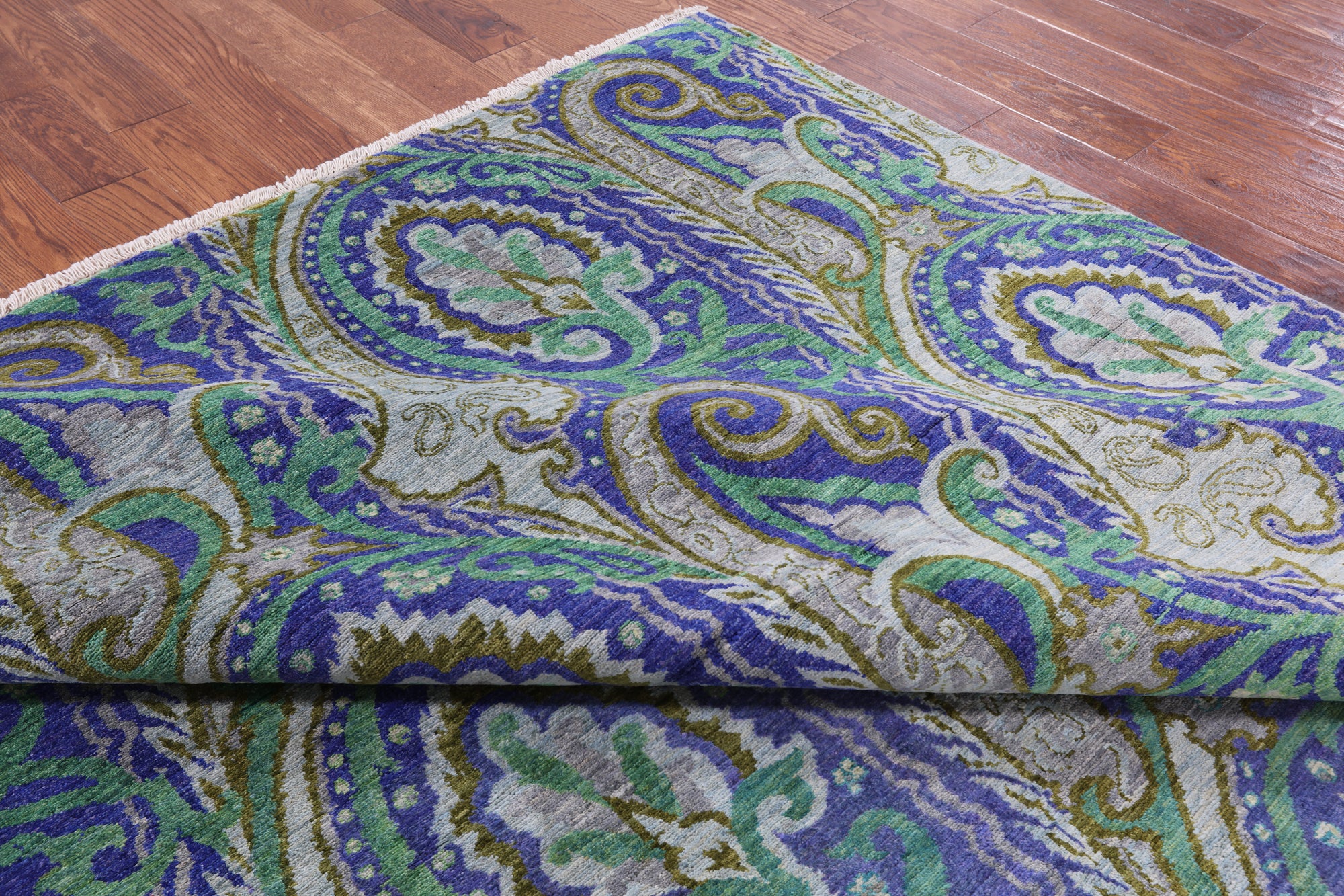 William Morris Handmade Wool Rug - 8' 0" X 10' 2" - Golden Nile