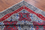 Grey William Morris Hand Knotted Wool Rug - 7' 10" X 10' 3" - Golden Nile