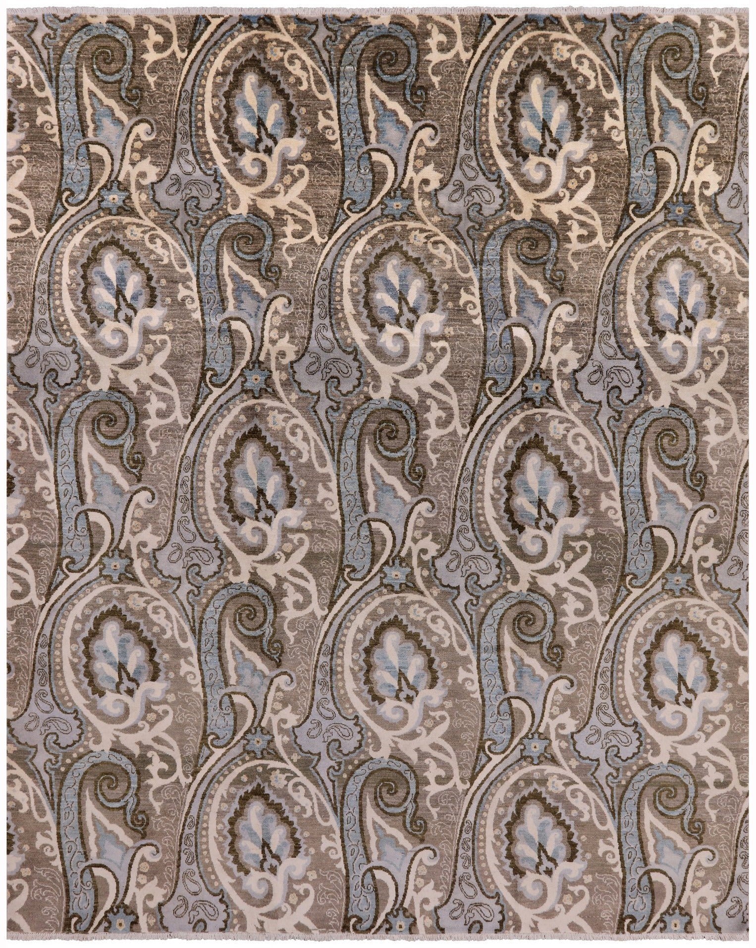 William Morris Handmade Wool Rug - 8' 1" X 10' 1" - Golden Nile