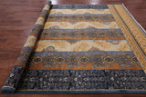 William Morris Handmade Wool Rug - 8' 3" X 9' 11" - Golden Nile
