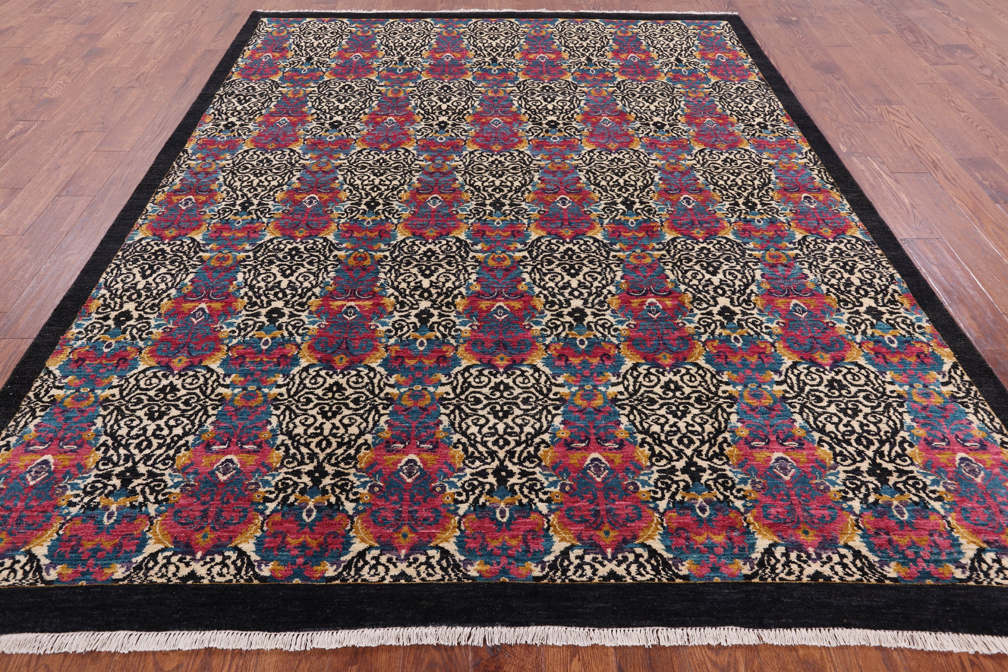 William Morris Hand Knotted Wool Rug - 8' 0" X 10' 0" - Golden Nile