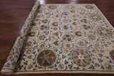 Ivory William Morris Handmade Wool Rug - 8' 1" X 10' 1" - Golden Nile