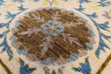 Ivory William Morris Handmade Wool Rug - 8' 1" X 10' 1" - Golden Nile