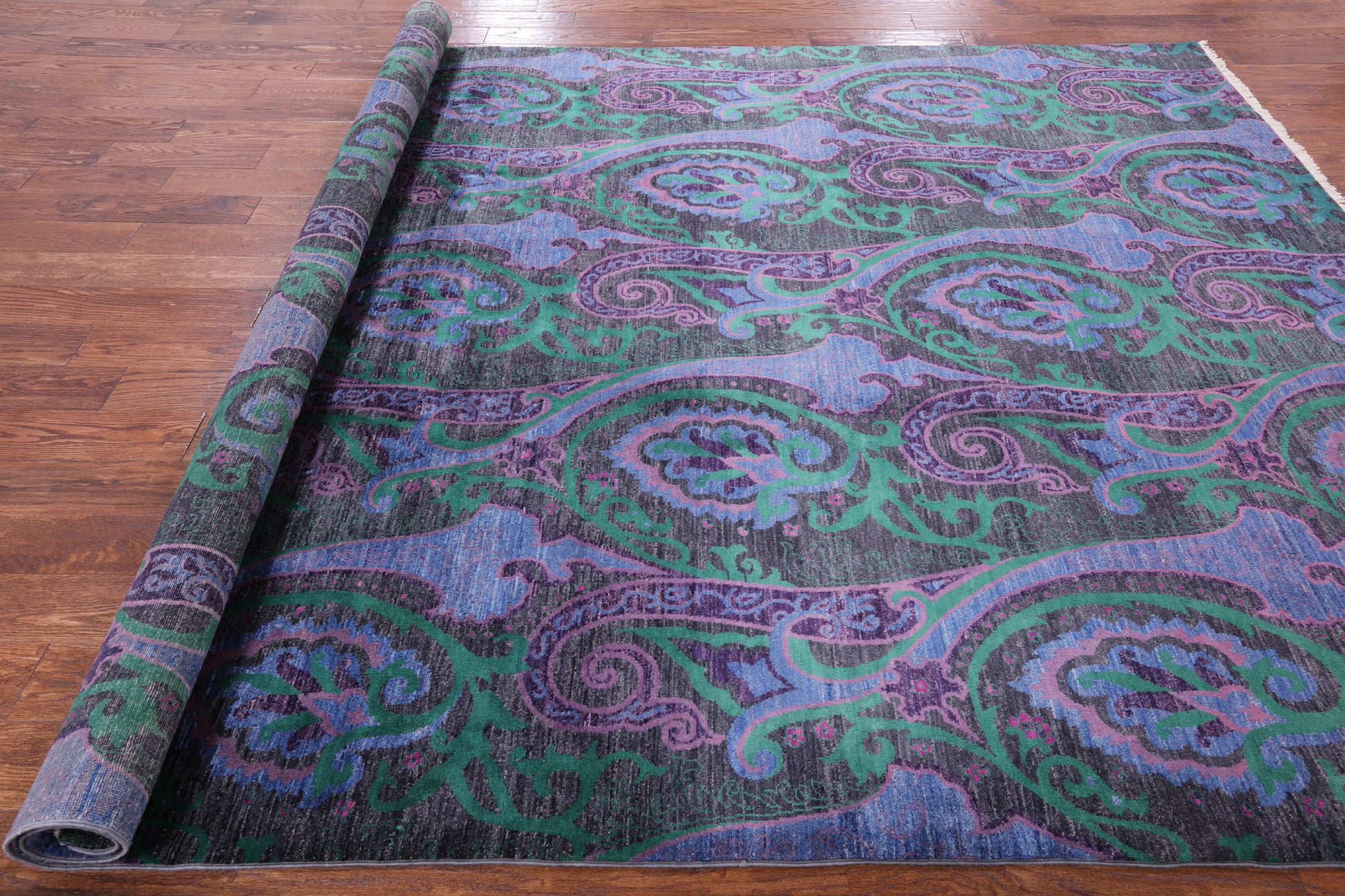 William Morris Hand Knotted Wool Rug - 8' 1 X 9' 10 - Golden Nile