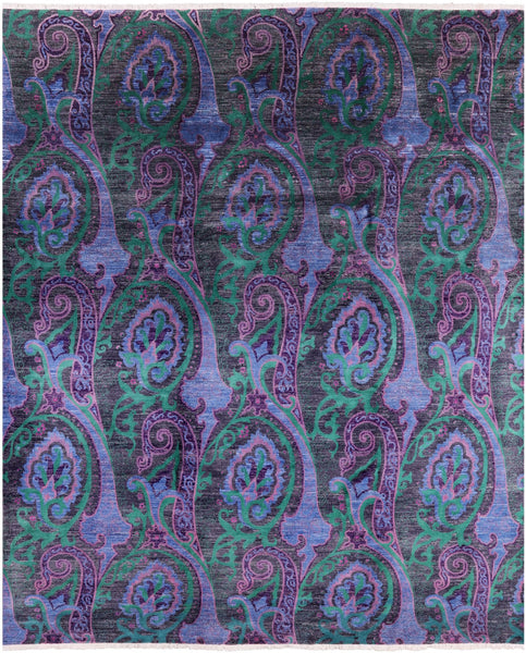 William Morris Hand Knotted Wool Rug - 8' 1 X 9' 10 - Golden Nile