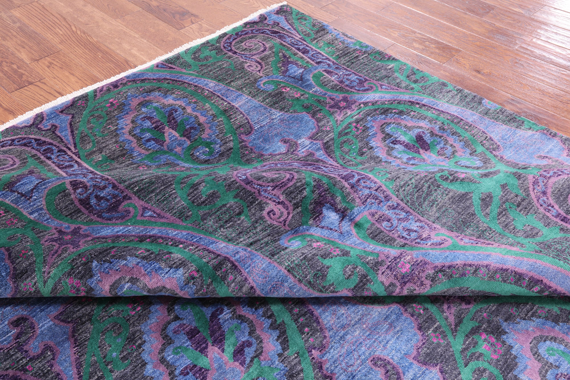 William Morris Hand Knotted Wool Rug - 8' 1 X 9' 10 - Golden Nile