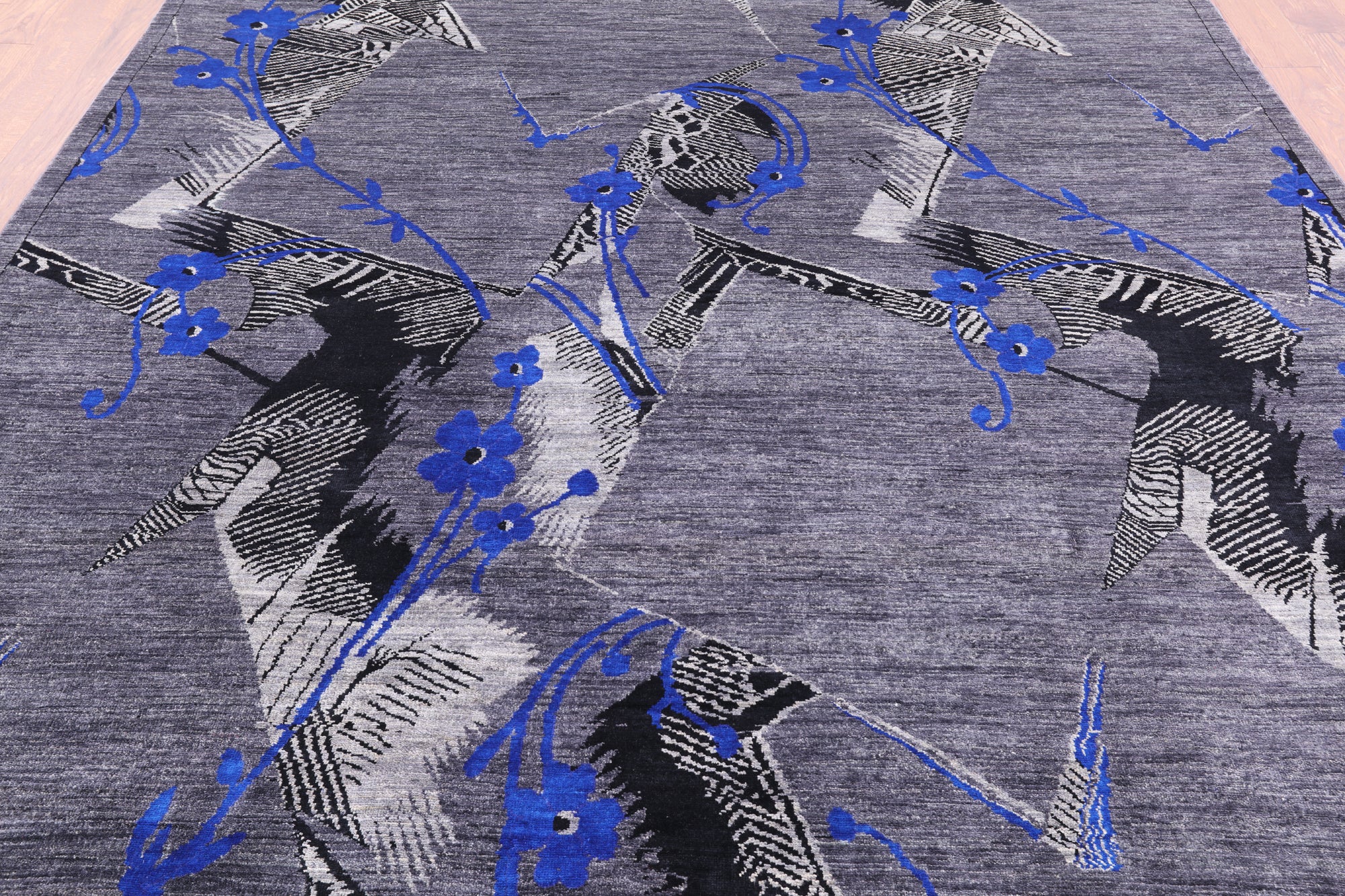 William Morris Hand Knotted Wool Rug - 8' 1" X 10' 2" - Golden Nile