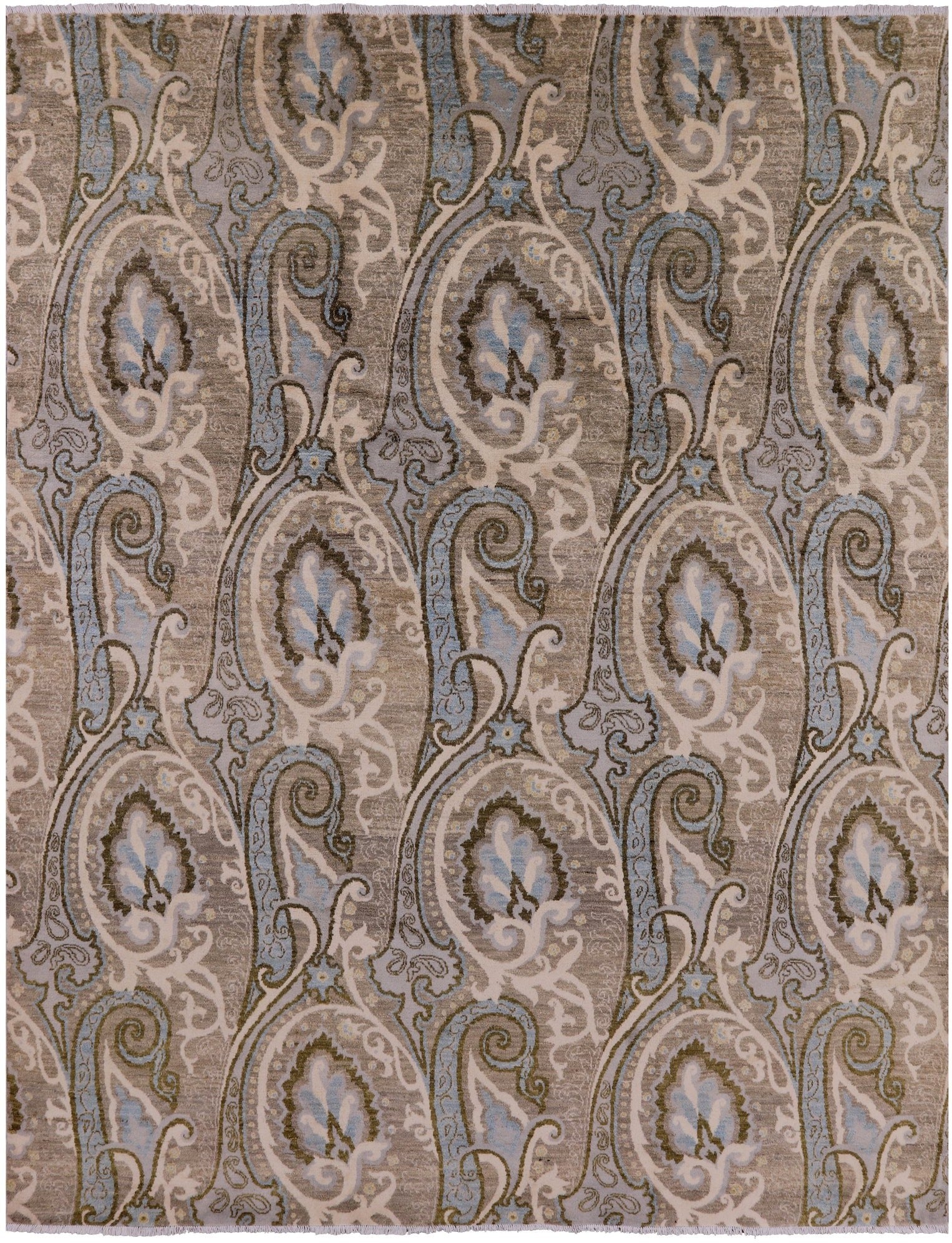 William Morris Handmade Wool Rug - 7' 9" X 10' 0" - Golden Nile