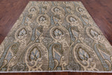 William Morris Handmade Wool Rug - 7' 9" X 10' 0" - Golden Nile