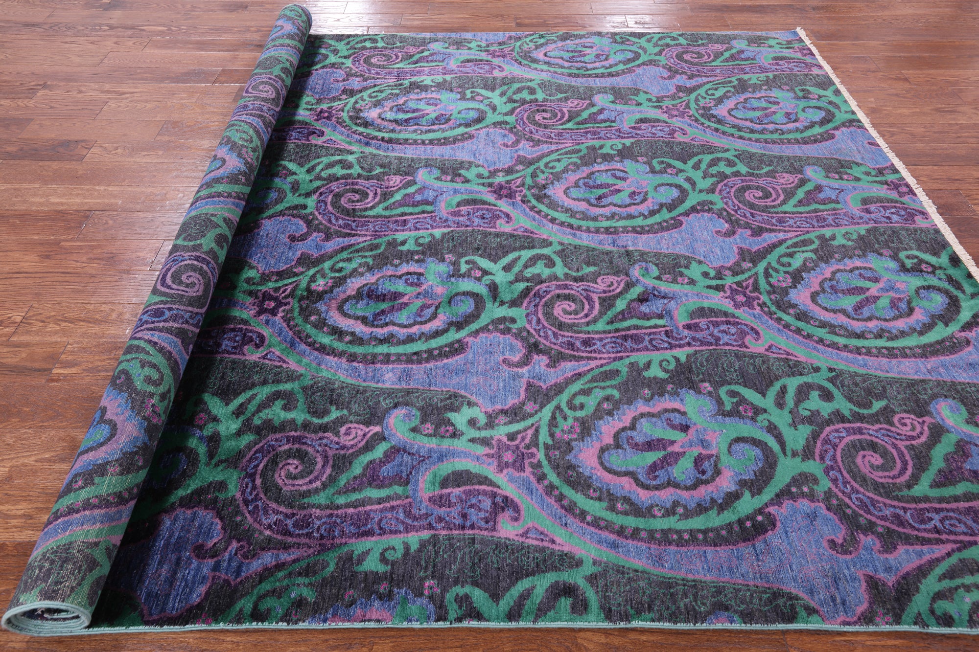 William Morris Handmade Wool Rug - 7' 10 X 9' 10 - Golden Nile
