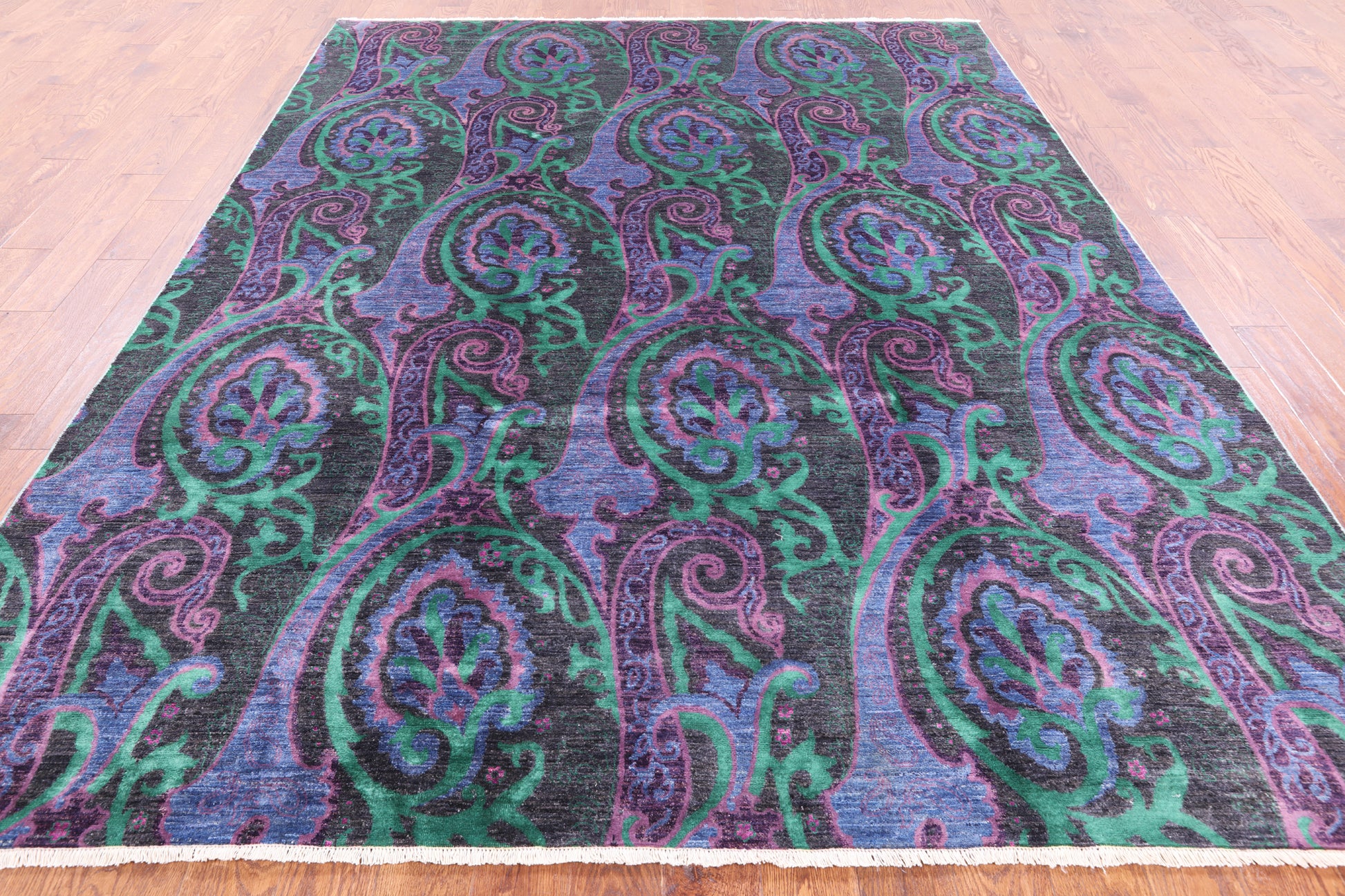 William Morris Handmade Wool Rug - 7' 10 X 9' 10 - Golden Nile