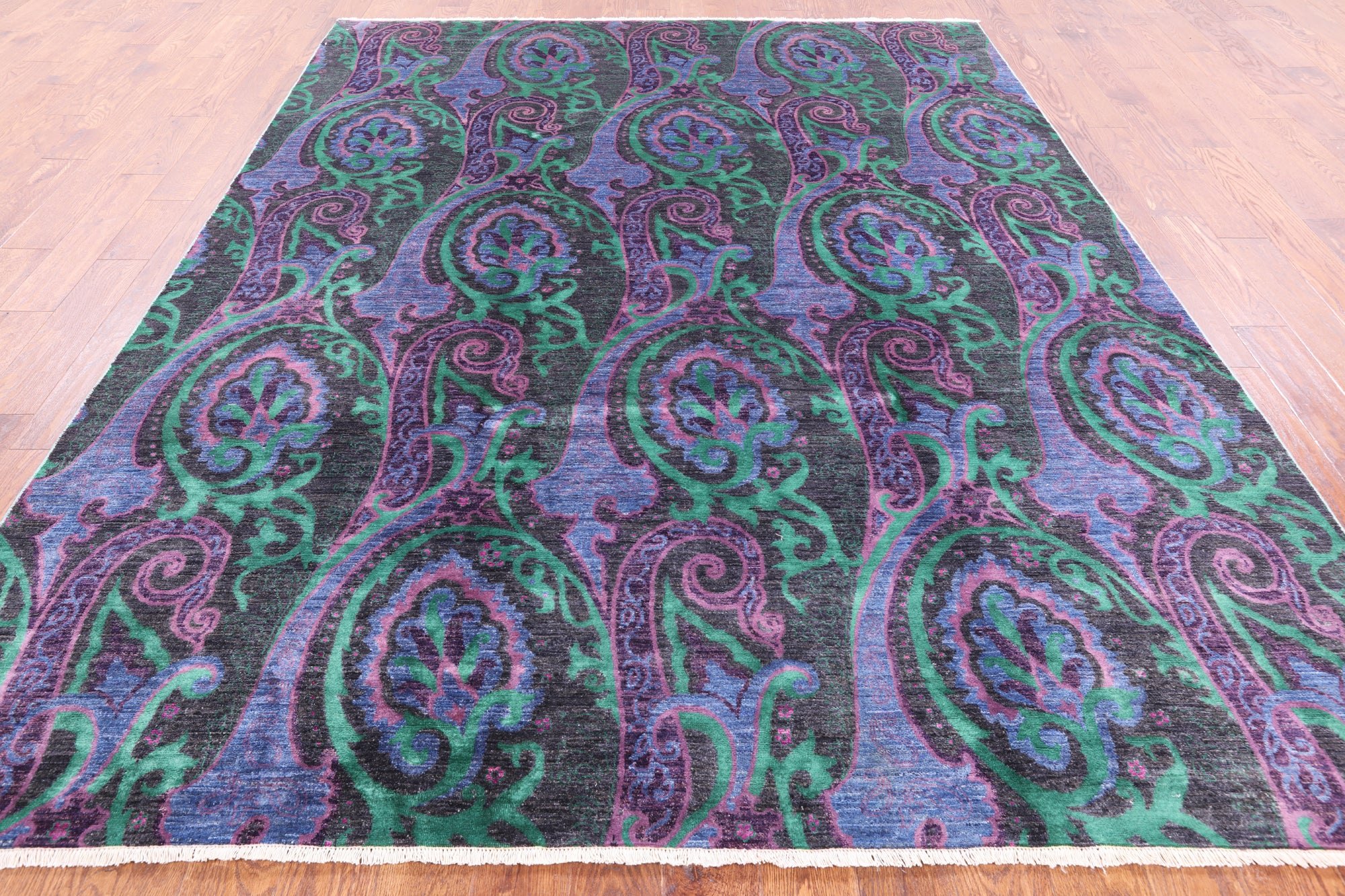 William Morris Handmade Wool Rug - 7' 10 X 9' 10 - Golden Nile