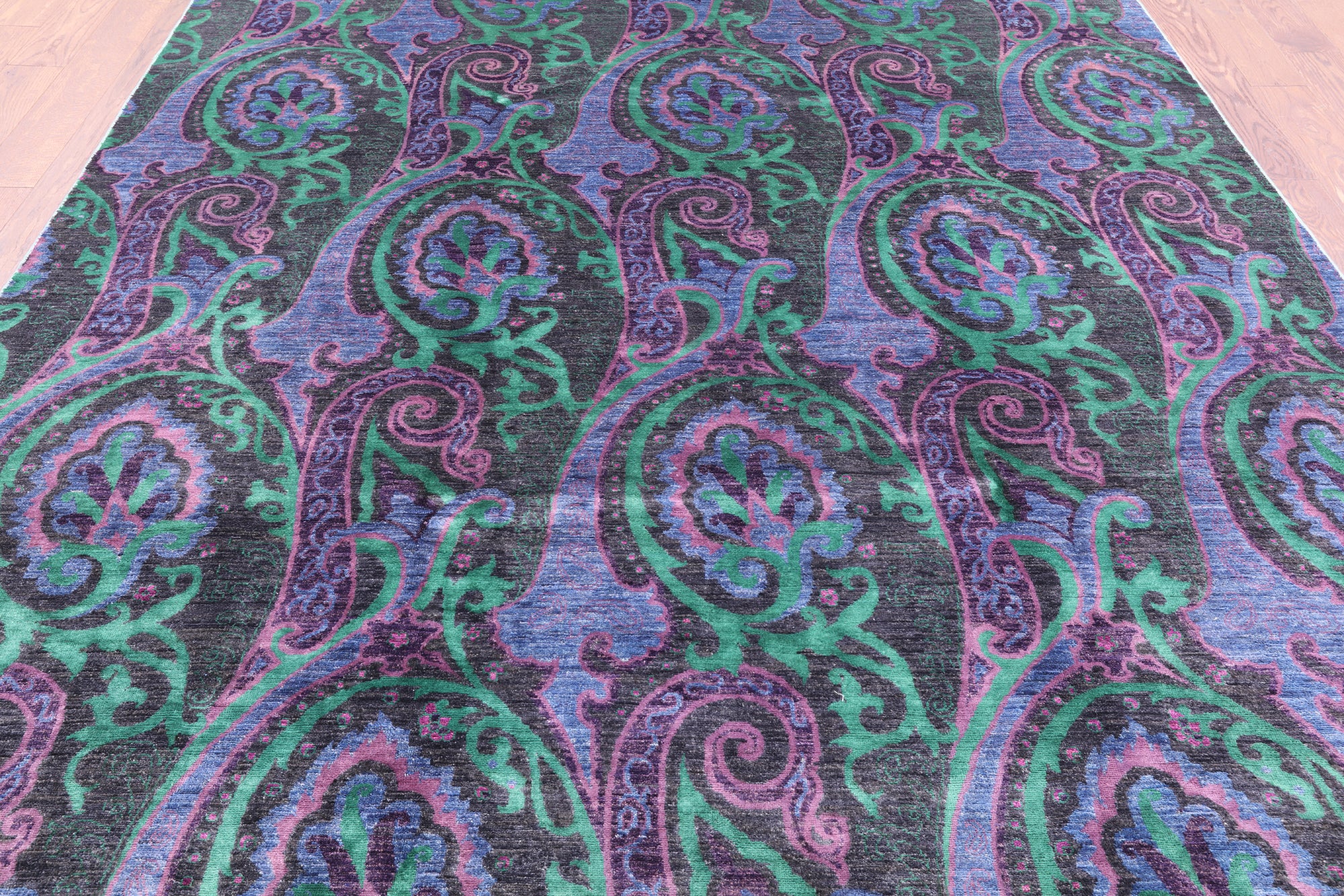 William Morris Handmade Wool Rug - 7' 10 X 9' 10 - Golden Nile