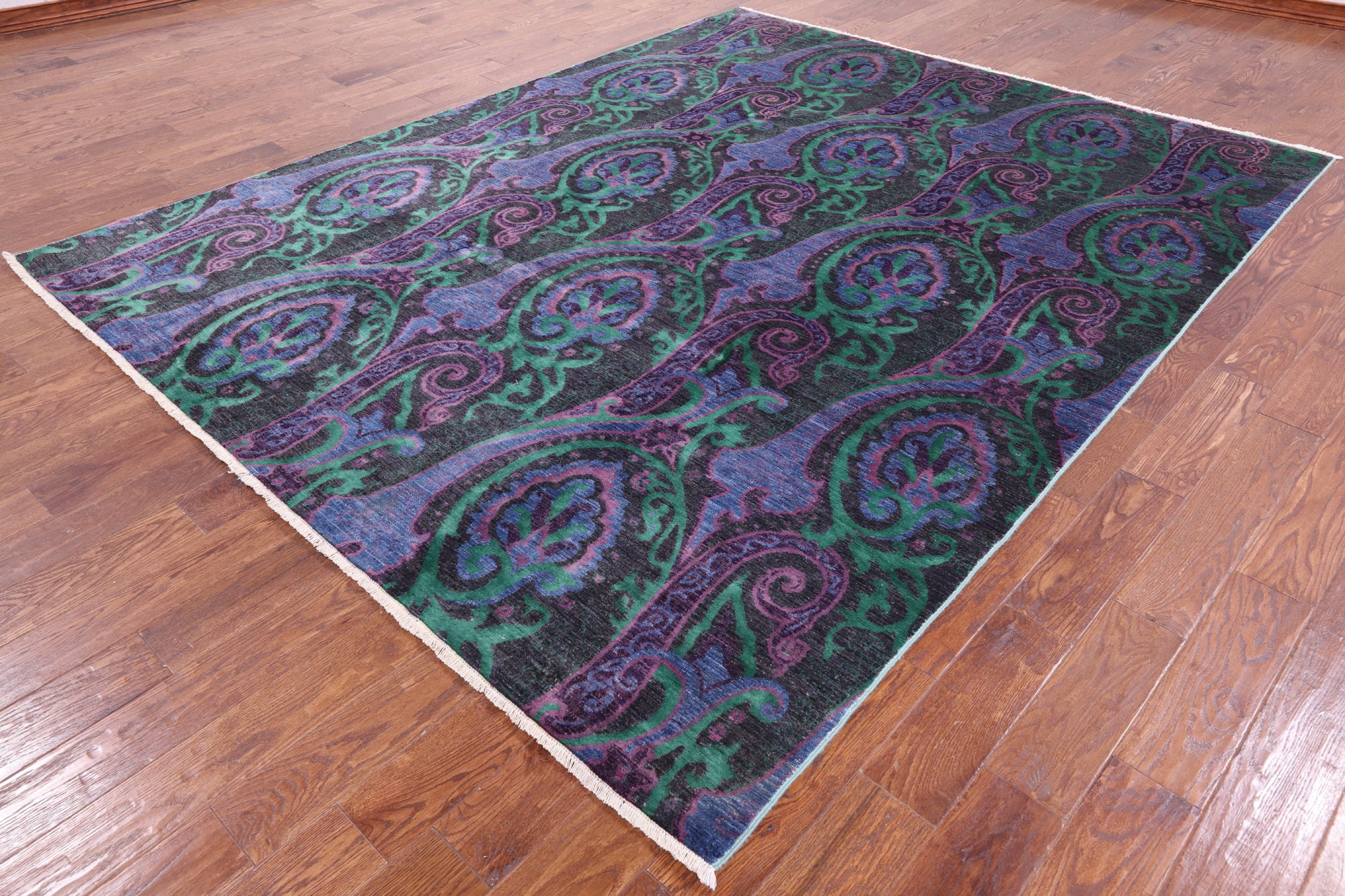 William Morris Handmade Wool Rug - 7' 10 X 9' 10 - Golden Nile