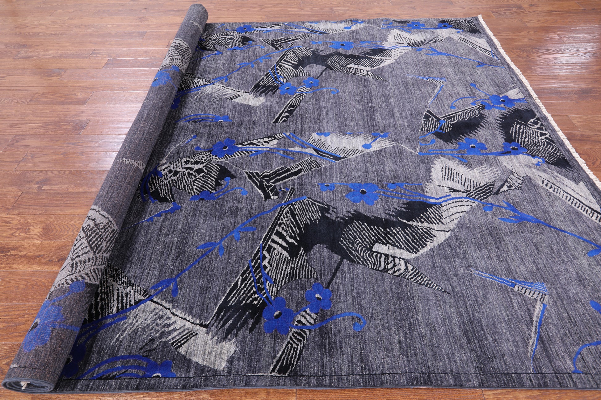 William Morris Handmade Wool Rug - 7' 11' X 9' 5" - Golden Nile