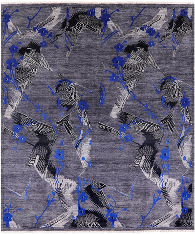 William Morris Handmade Wool Rug - 7' 11' X 9' 5