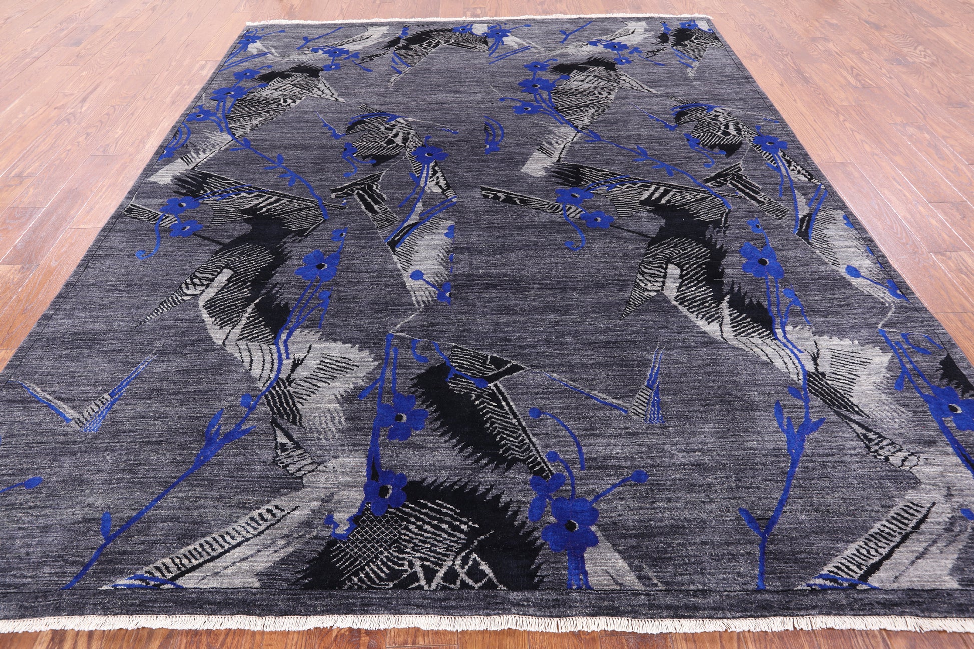 William Morris Handmade Wool Rug - 7' 11' X 9' 5" - Golden Nile