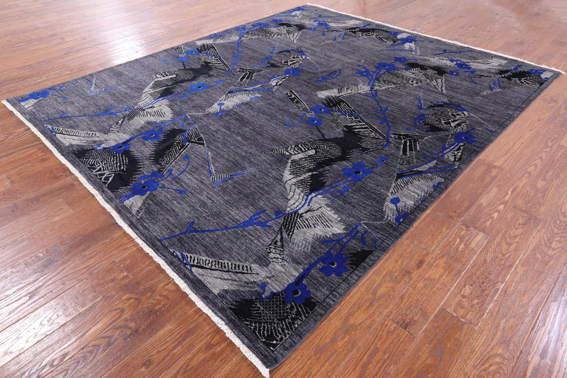 William Morris Handmade Wool Rug - 7' 11' X 9' 5" - Golden Nile