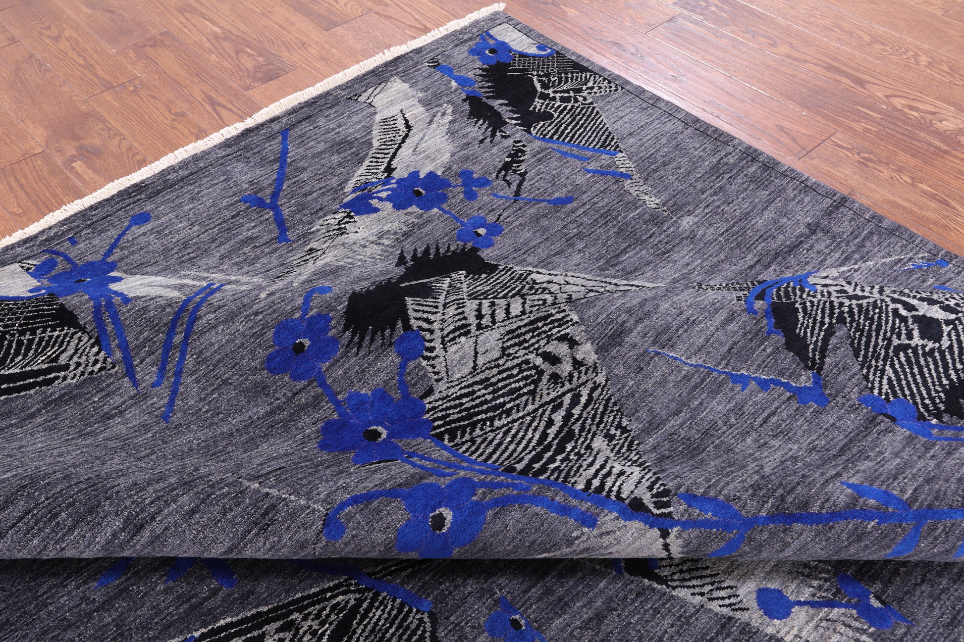 William Morris Handmade Wool Rug - 7' 11' X 9' 5" - Golden Nile